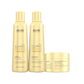 Kit Richée Clinic Repair System Shampoo 250 ml + Condicionador 250 ml + Máscara 250 g