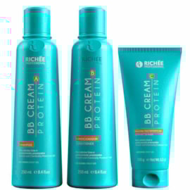 Kit Richée Liso BB Cream Shampoo 250 ml + Condicionador 250 ml + Máscara 150 g