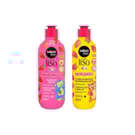 Kit Salon Line Meu Liso kids Morango Shampoo e Condicionador