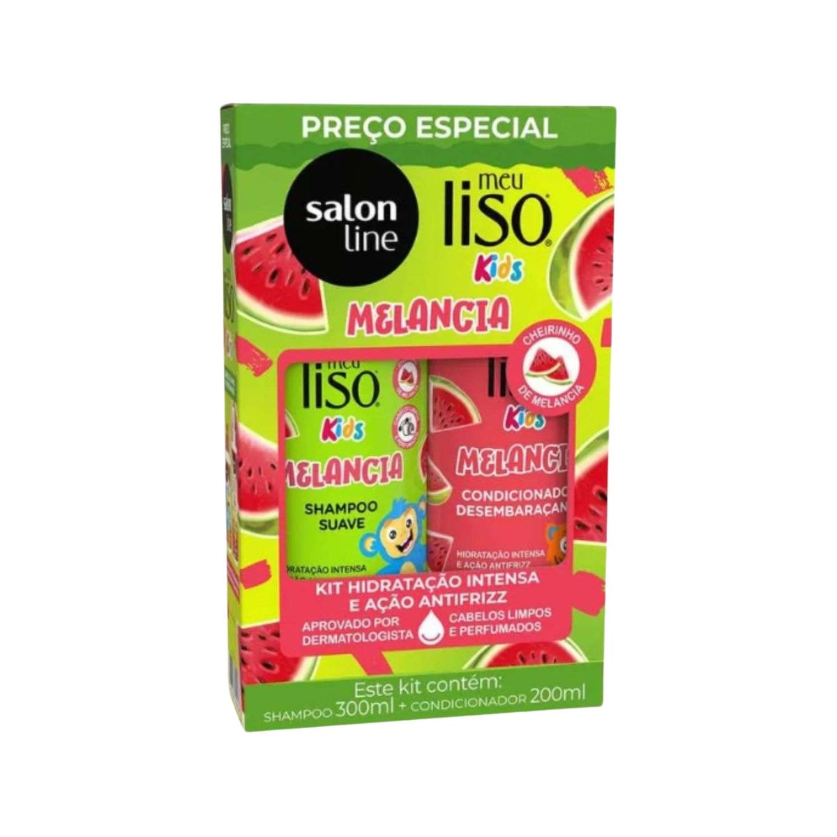Kit Salon Line Meu Liso Melancia Shampoo e Condicionador Kit Salon Line Meu Liso Melancia Shampoo e Condicionador