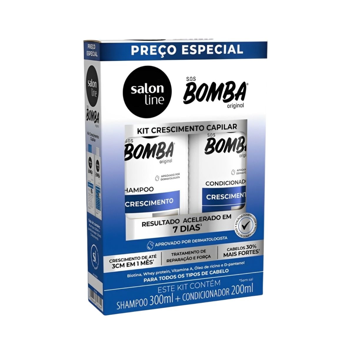 Kit Salon Line S.O.S Bomba Original Shampoo 300 ml + condicionador 200 ml