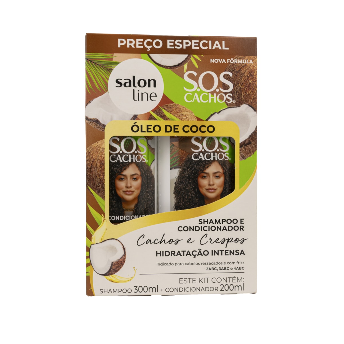 Kit Salon Line S.O.S Cachos Coco Shampoo e Condicionador para Cabelo Cacheado Kit Salon Line S.O.S Cachos Coco Shampoo e Condicionador para Cabelo Cacheado