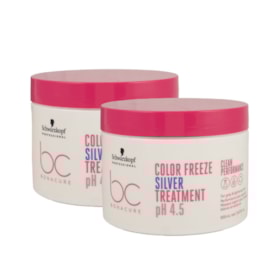 Kit Schwarzkopf Color Freeze Silver pH 4.5 2 Máscaras 500 ml