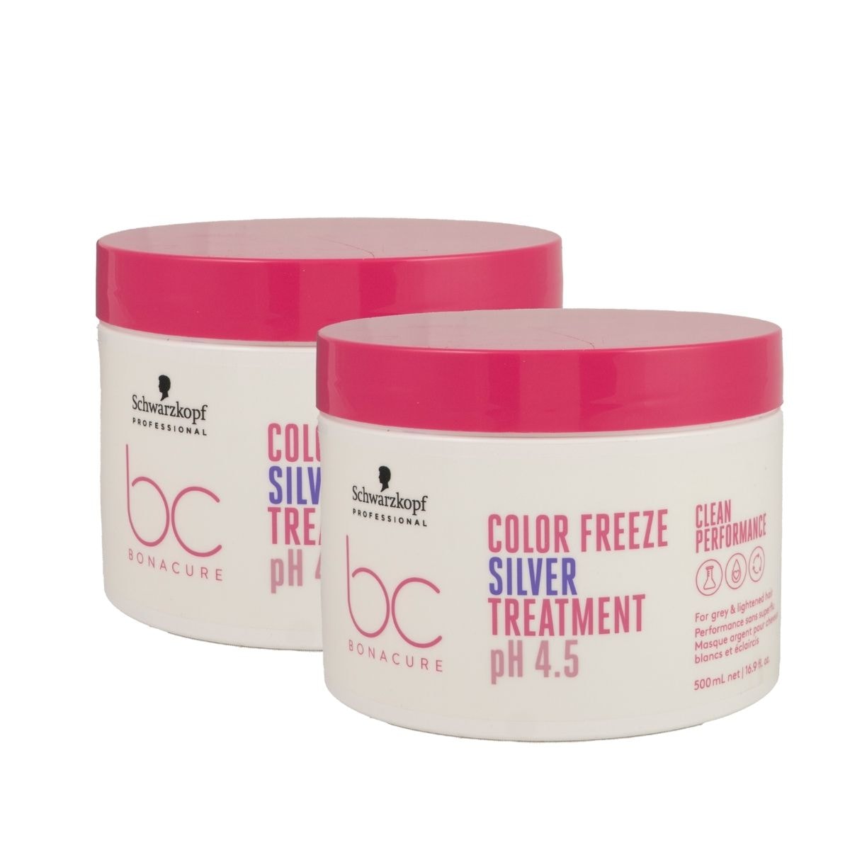 Kit Schwarzkopf Color Freeze Silver pH 4.5 2 Máscaras 500 ml Kit Schwarzkopf Color Freeze Silver pH 4.5 2 Máscaras 500 ml