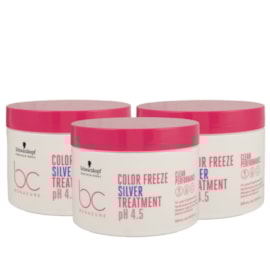 Kit Schwarzkopf Color Freeze Silver pH 4.5 3 Máscaras 500 ml