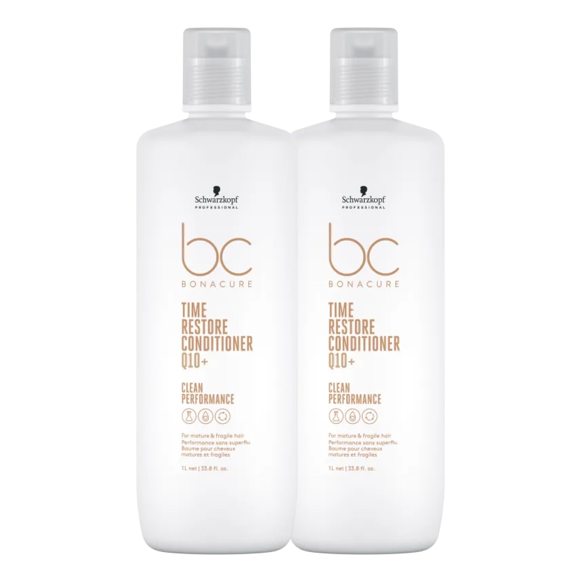 Kit Schwarzkopf Time Restore Q10+ 2 Condicionador 1 Litro Kit Schwarzkopf Time Restore Q10+ 2 Condicionador 1 Litro