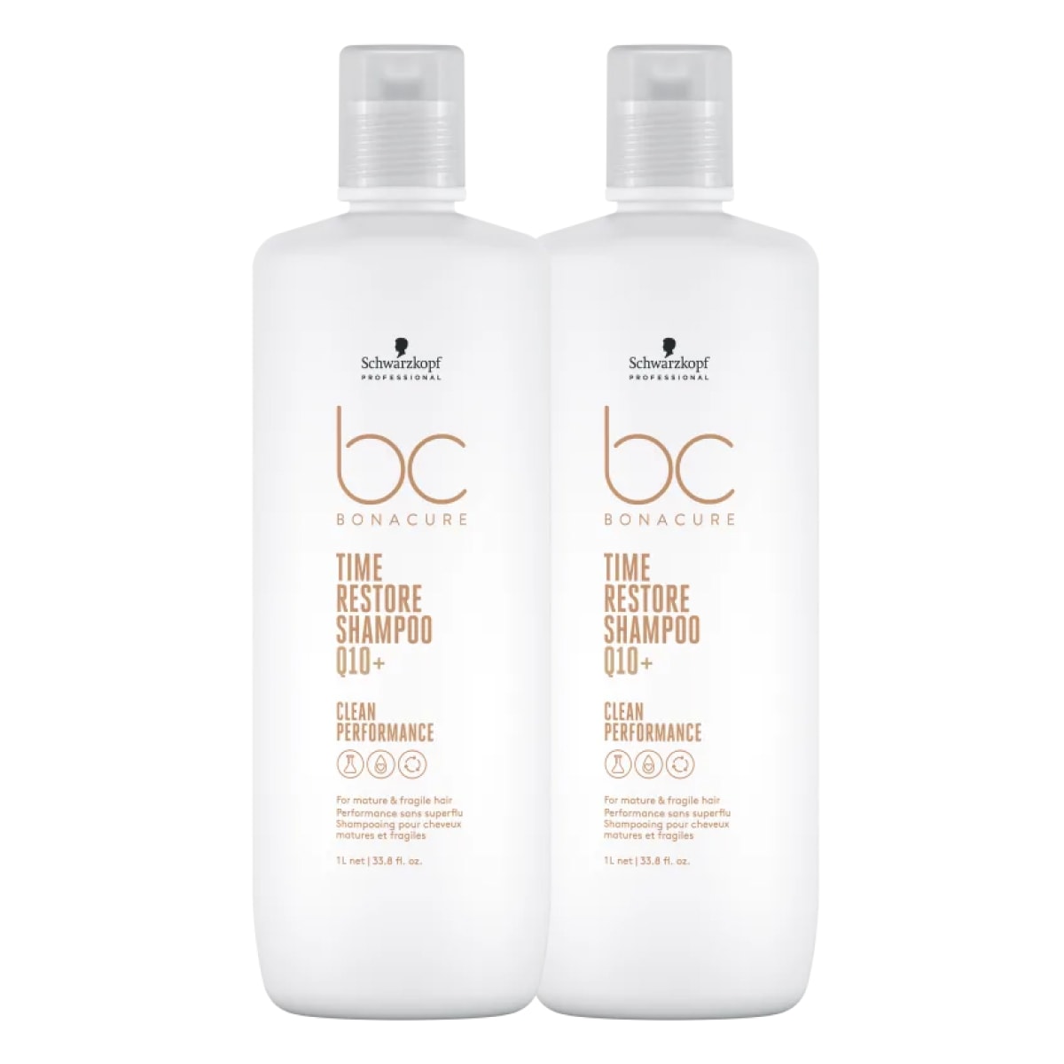 Kit Schwarzkopf Time Restore Q10+ 2 Shampoo 1 Litro Kit Schwarzkopf Time Restore Q10+ 2 Shampoo 1 Litro