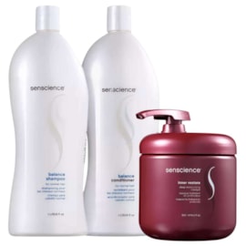 Kit Senscience Balance Shampoo + Condicionador 1 Litro + Inner Hidratação 500 ml