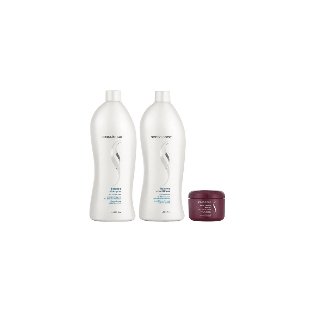 Kit Senscience Balance Shampoo + Condicionador 1 Litro + Inner Restore Intensif 150 ml Kit Senscience Balance Shampoo + Condicionador 1 Litro + Inner Restore Intensif 150 ml