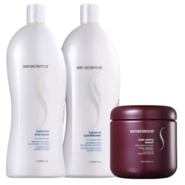 Kit Senscience Balance Shampoo + Condicionador 1 Litro + Inner Restore Intensif 500 ml