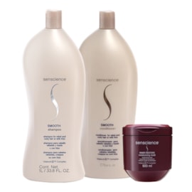 Kit Senscience Smooth Shampoo + Condicionador 1 Litro + Inner Hidratação 500 ml