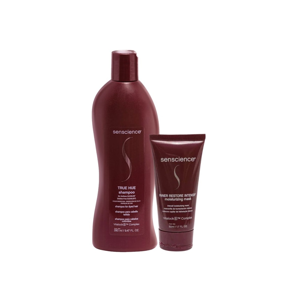 Kit Senscience True Hue Shampoo 280 ml + Máscara Inner Restore Intensif Moisturizing 50 ml Kit Senscience True Hue Shampoo 280 ml + Máscara Inner Restore Intensif Moisturizing 50 ml