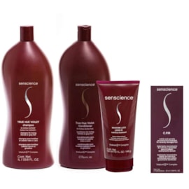 Kit Senscience True Hue Violet Shampoo + Condicionador 1 Litro + Moisture Lock + C.P.R 25 ml
