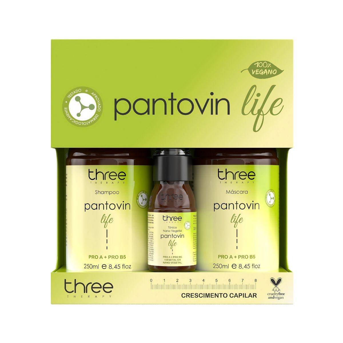 Kit Three Therapy Pantovin Life Crescimento Capilar Kit Three Therapy Pantovin Life Crescimento Capilar