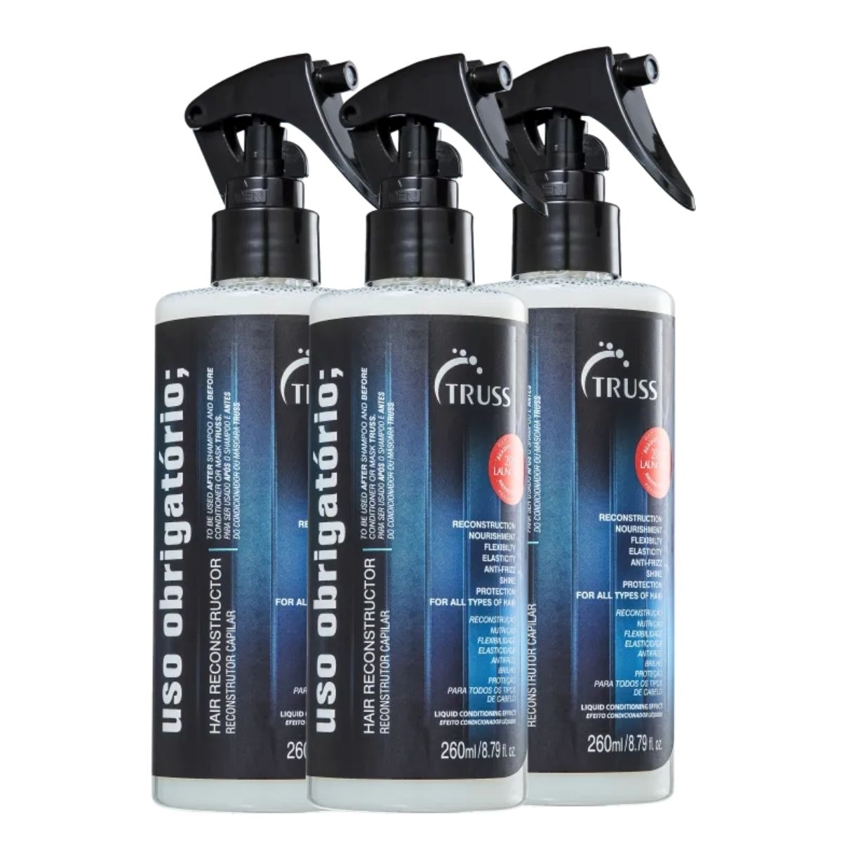 Kit Truss 3 Uso Obrigatório Tratamento Reconstrutor 260 ml Kit Truss 3 Uso Obrigatório Tratamento Reconstrutor 260 ml
