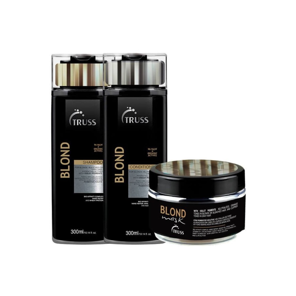 Kit Truss Blond Shampoo 300 ml + Condicionador 300 ml + Máscara 180 ml Kit Truss Blond Shampoo 300 ml + Condicionador 300 ml + Máscara 180 ml