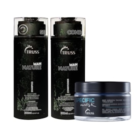 Kit Truss Man Nature Shampoo 300 ml + Condicionador 300 ml + Specific 180 g