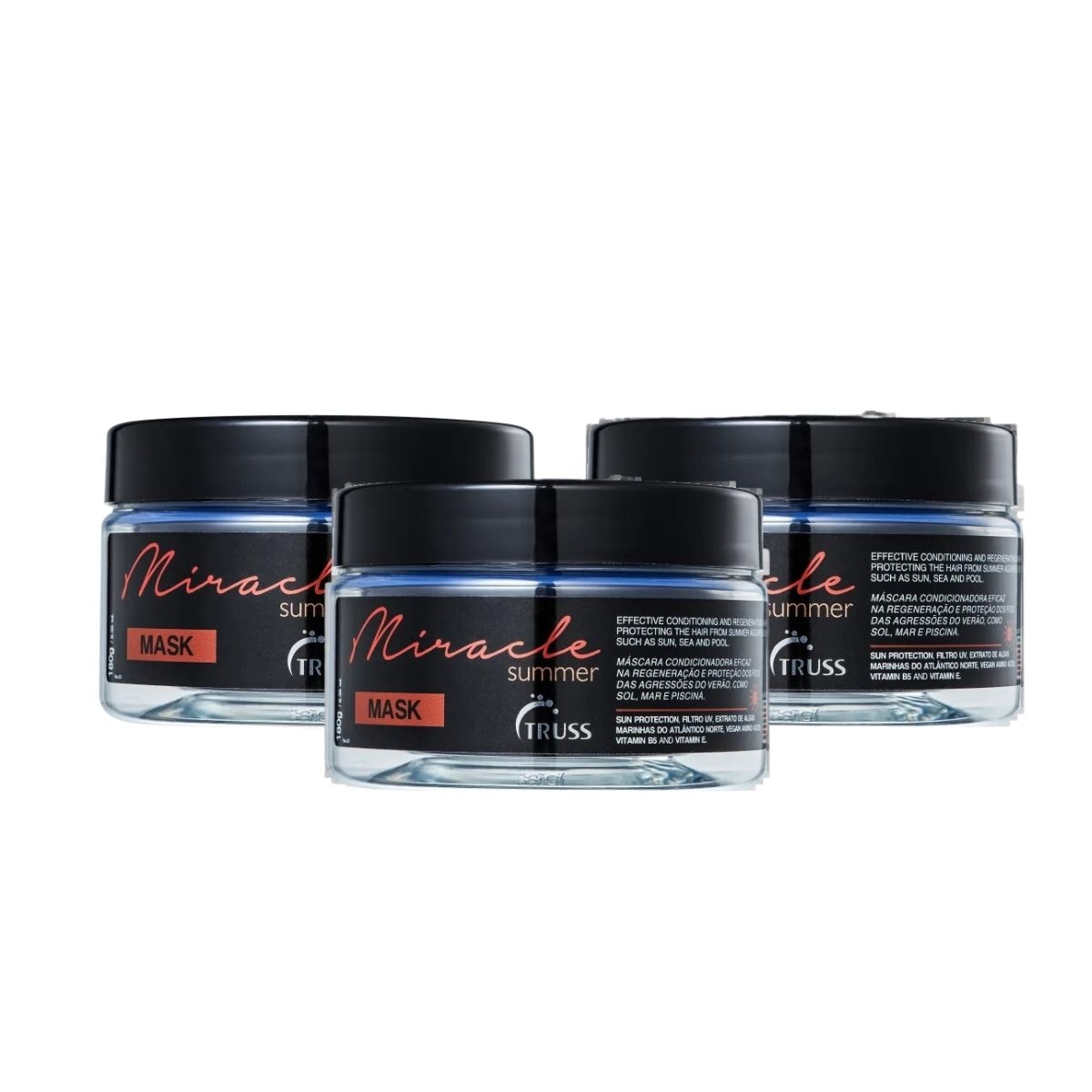 Kit Truss Miracle Summer 3 Máscara Capilar 180 g