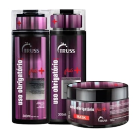 Kit Truss Uso Obrigatório Plus+ Shampoo + Condicionador 300 ml + Máscara 180 ml