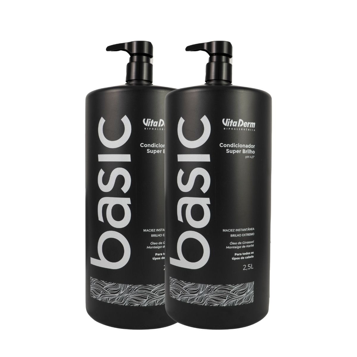 Kit Vita Derm Basic Super Brilho 2 Condicionador 2,5L Kit Vita Derm Basic Super Brilho 2 Condicionador 2,5L