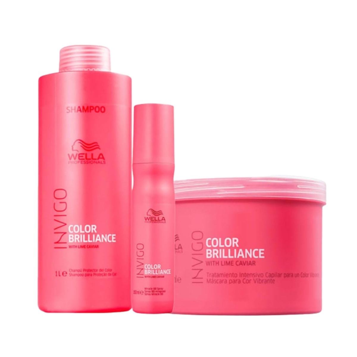 Kit Wella Color Brilliance Shampoo 1 Litro + Máscara 500 ml + Leave-in 150 ml Kit Wella Color Brilliance Shampoo 1 Litro + Máscara 500 ml + Leave-in 150 ml