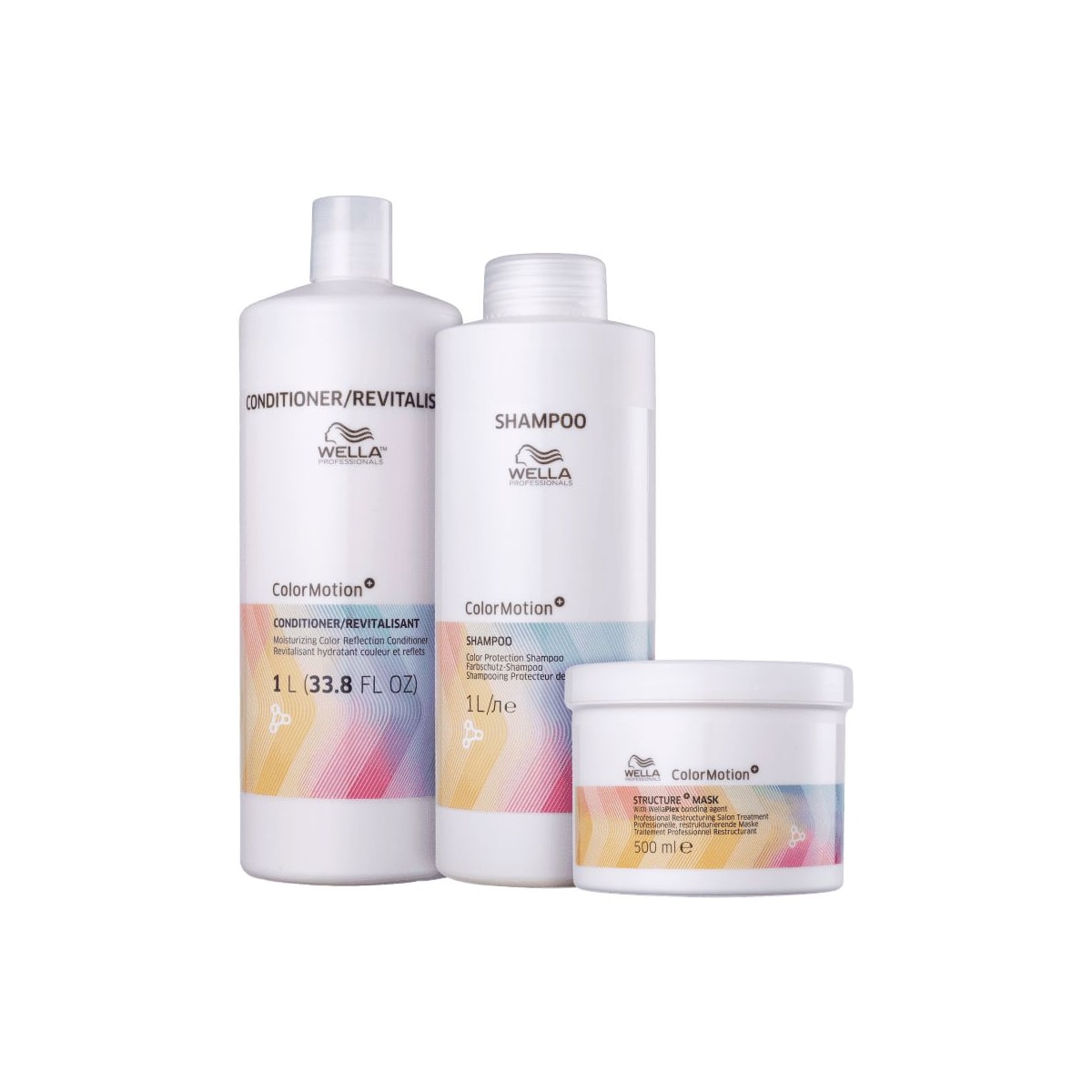 Kit Wella Color Motion Shampoo e Condicionador 1 Litro + Máscara 500 ml Kit Wella Color Motion Shampoo e Condicionador 1 Litro + Máscara 500 ml