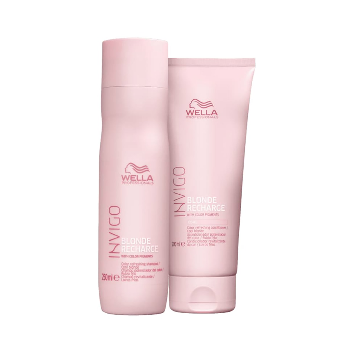 Kit Wella Invigo Blonde Recharge Shampoo 250 ml + Condicionador 200 ml