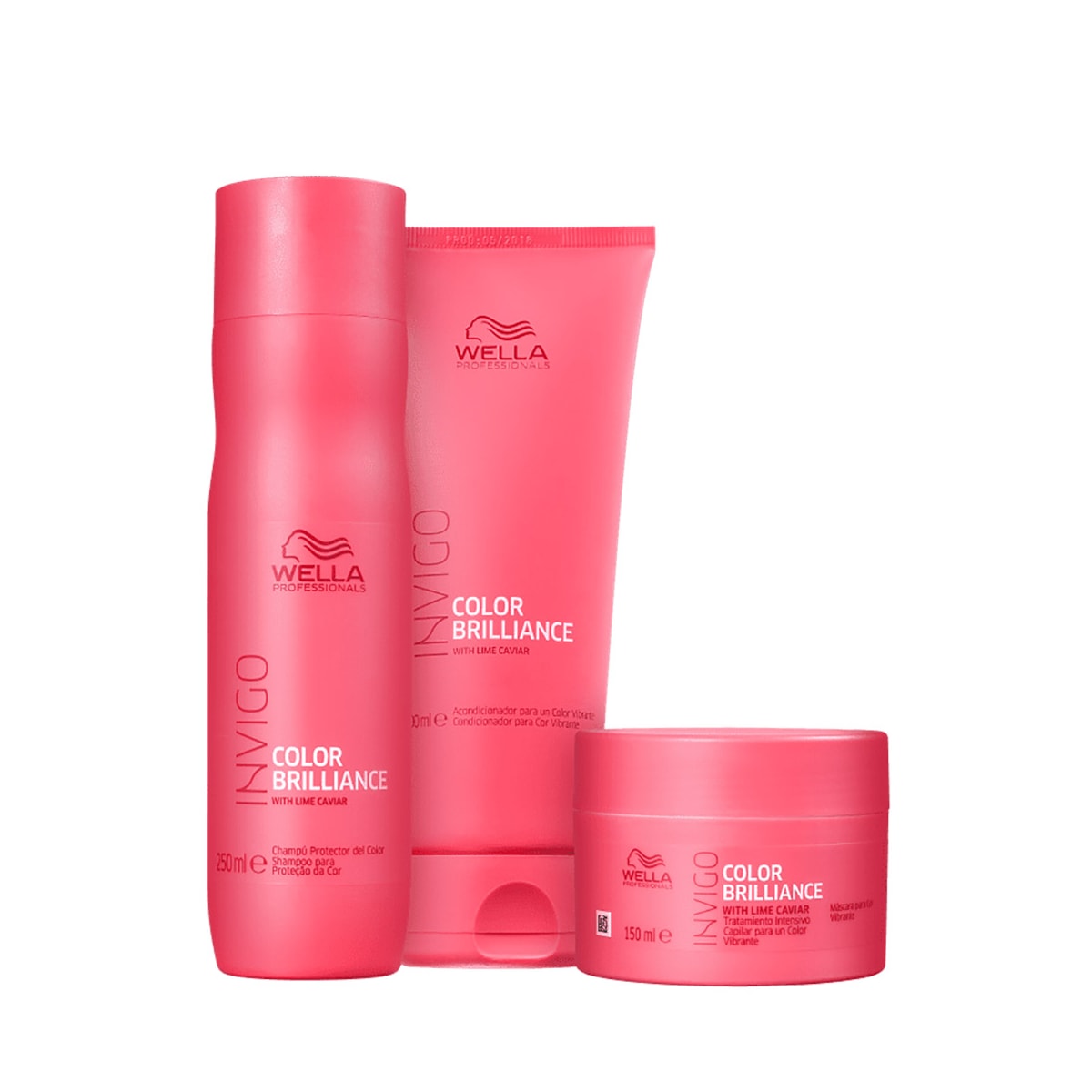 Kit Wella Invigo Color Brilliance Shampoo 250 ml + Condicionador 200 ml + Máscara 150 ml Kit Wella Invigo Color Brilliance Shampoo 250 ml + Condicionador 200 ml + Máscara 150 ml