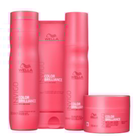 Kit Wella Invigo Color Brilliance Shampoo 250 ml + Condicionador 200 ml + Máscara 150 ml + Leave-in 150 ml