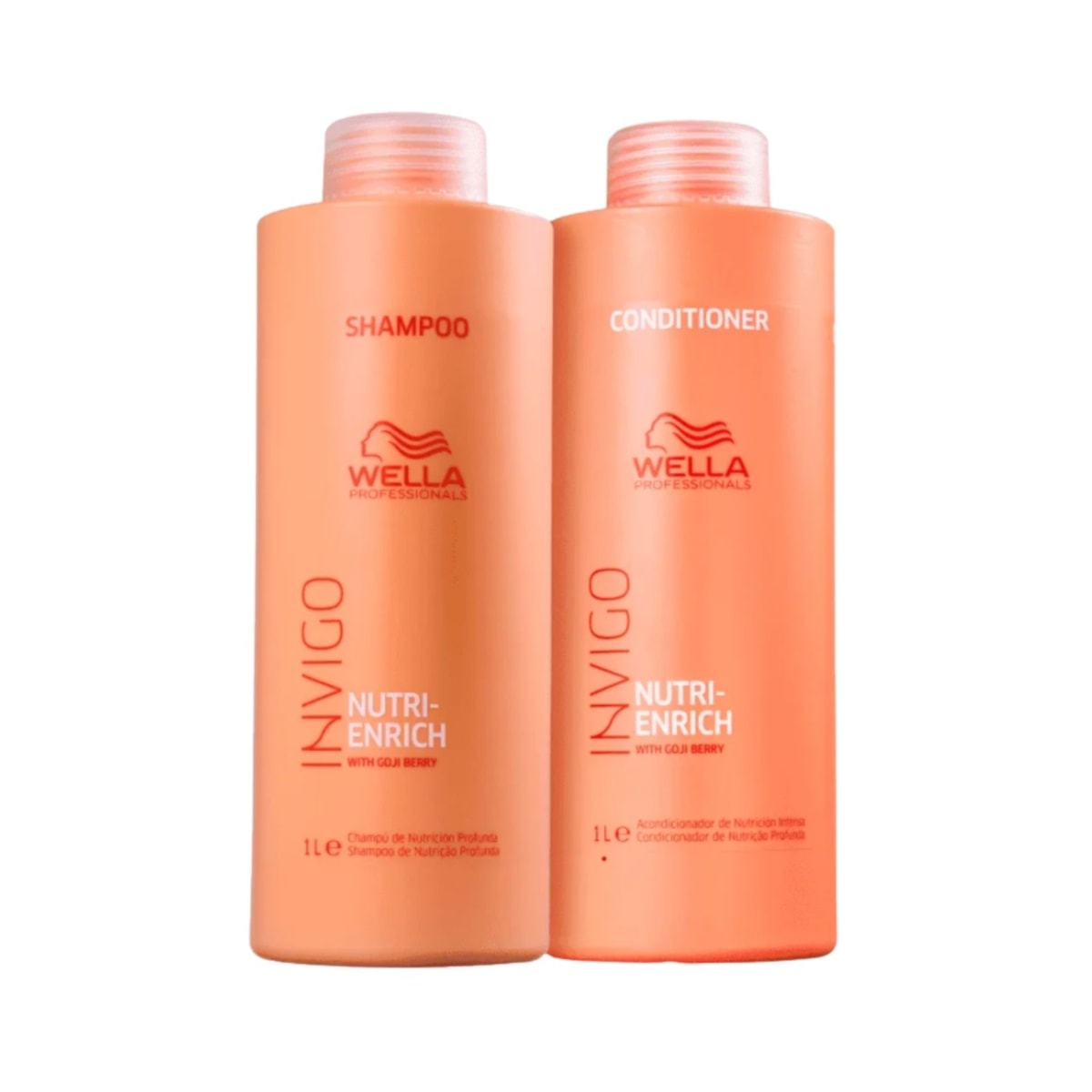Kit Wella Nutri-Enrich Duo Shampoo 1 Litro e Condicionador 1 Litro