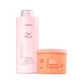 Kit Wella Nutri-Enrich Máscara 500 ml + Shampoo Blonde Recharge 1 Litro