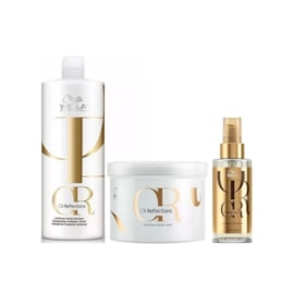 Kit Wella Oil Reflections Shampoo 1 Litro + Máscara 500 g + Oleo Reflections 100 ml