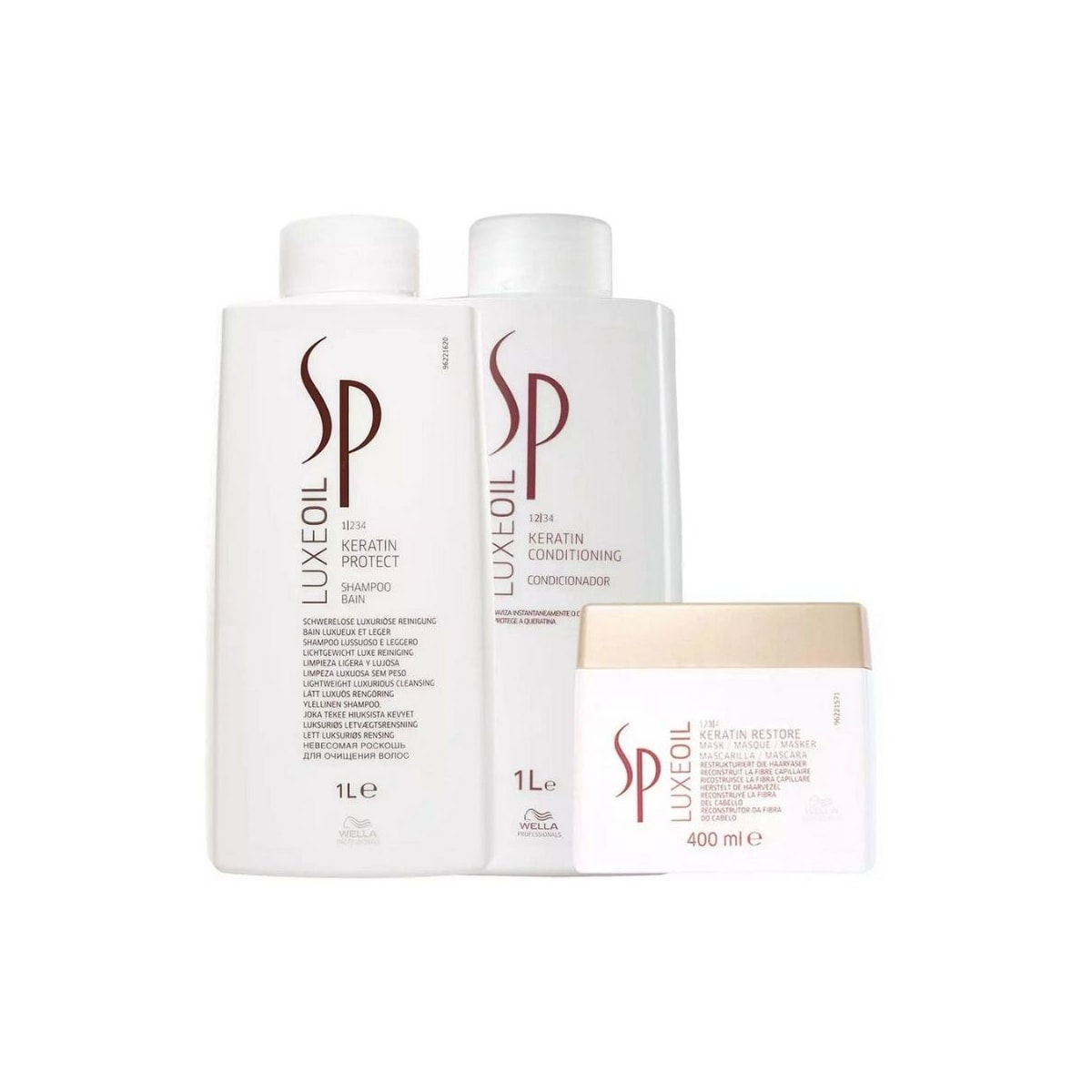 Kit Wella SP Luxe Oil Keratin Shampoo 1 Litro + Condicionador 1 Litro + Máscara 400 ml Kit Wella SP Luxe Oil Keratin Shampoo 1 Litro + Condicionador 1 Litro + Máscara 400 ml