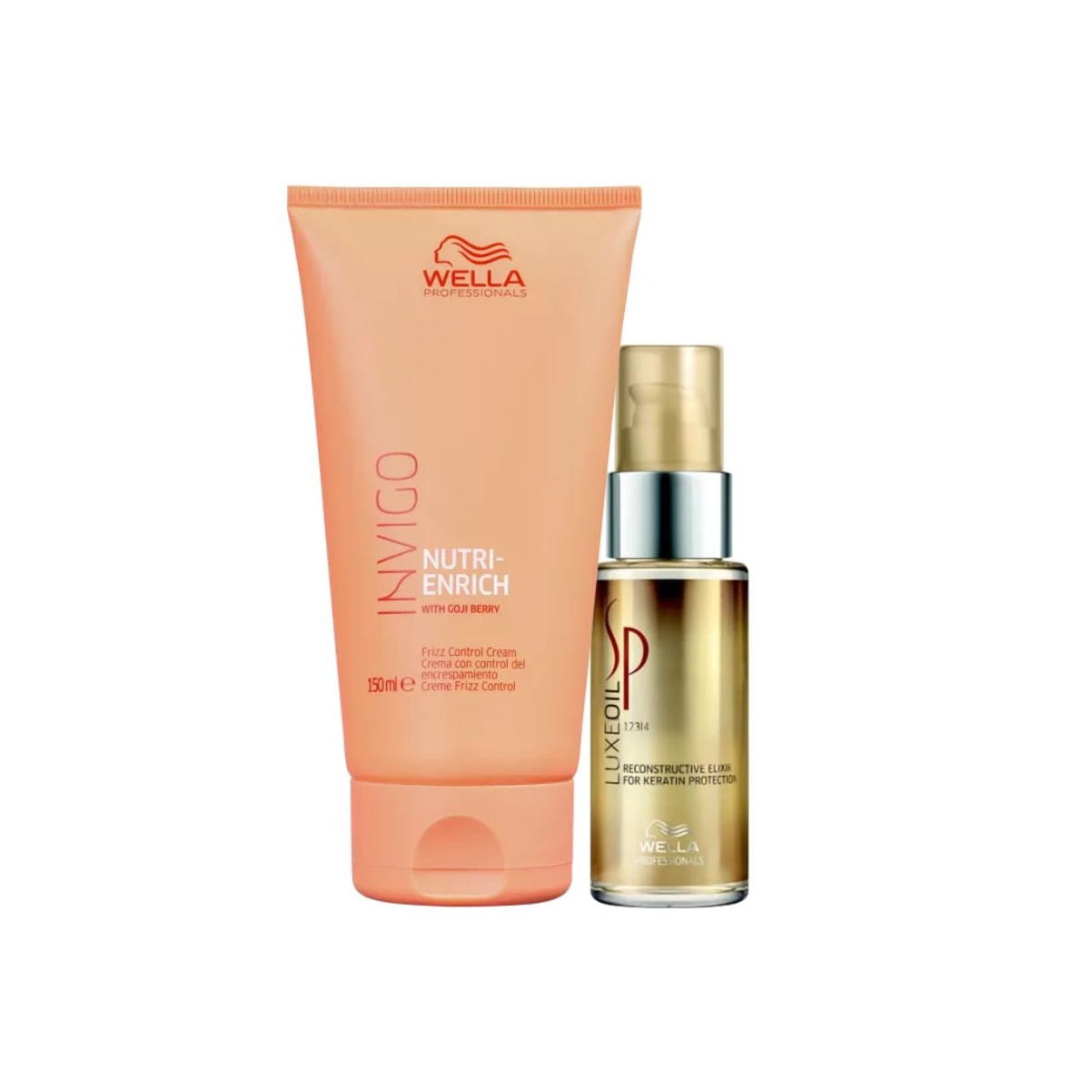 Kit Wella SP System Luxe Oil Oleo Capilar 30 ml + Wella Invigo Nutri-enrich Frizz Control Leave-in 150 ml