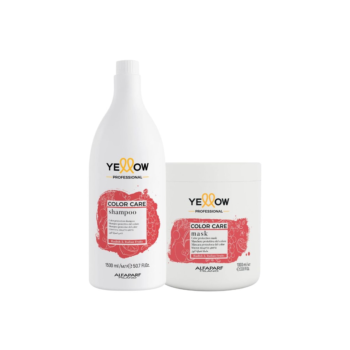 Kit Yellow Color Care Shampoo 1500 ml + Máscara Condicionante 1 Litro