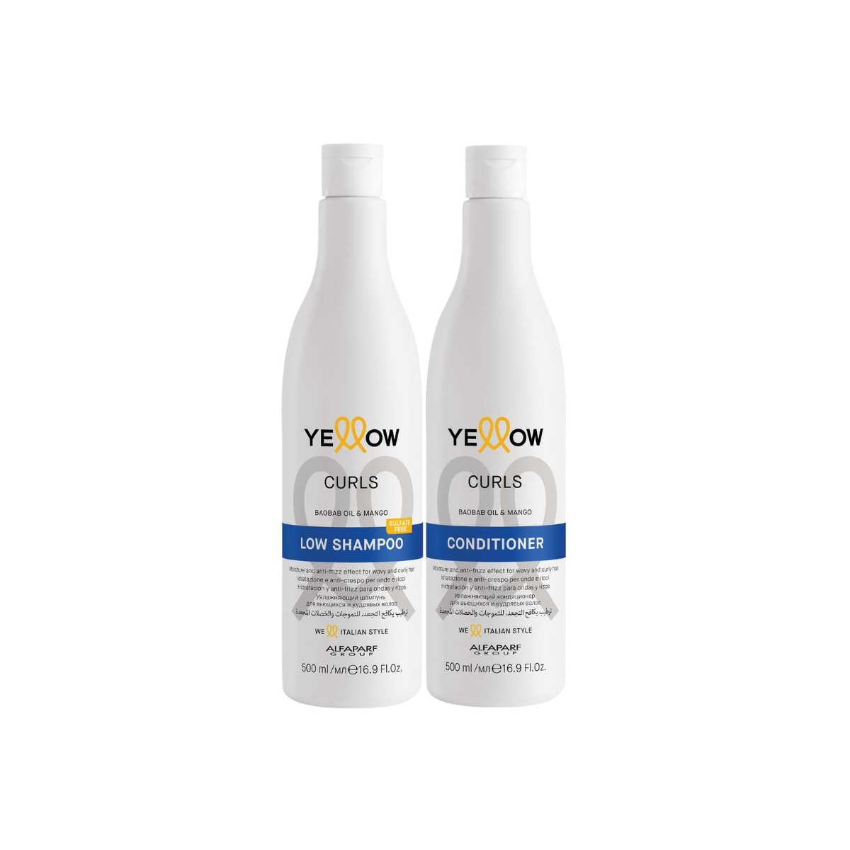 Kit Yellow Curls Shampoo + Condicionador 500 ml Kit Yellow Curls Shampoo + Condicionador 500 ml