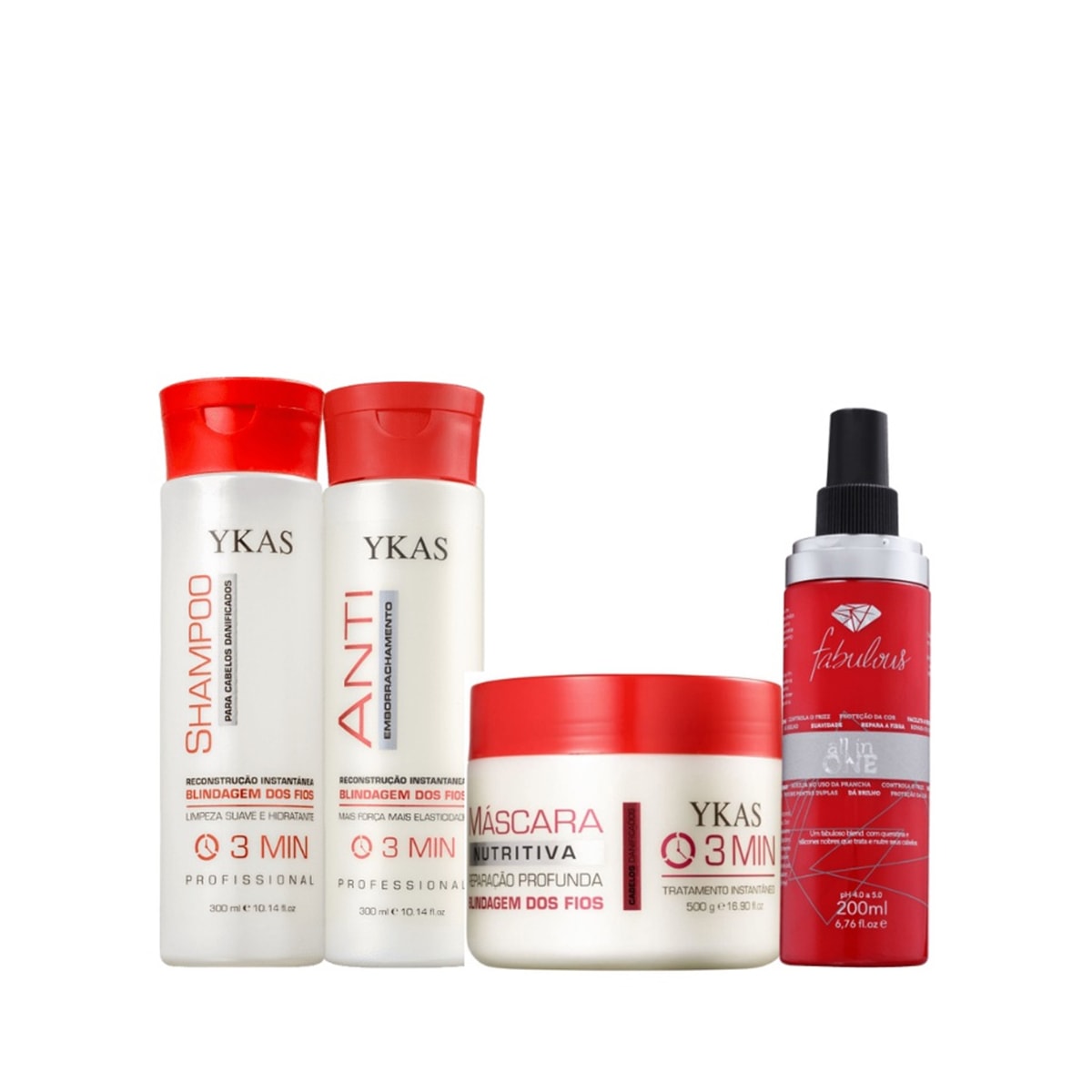 Kit Ykas 3 Minutos Completo + Fabulous All In One