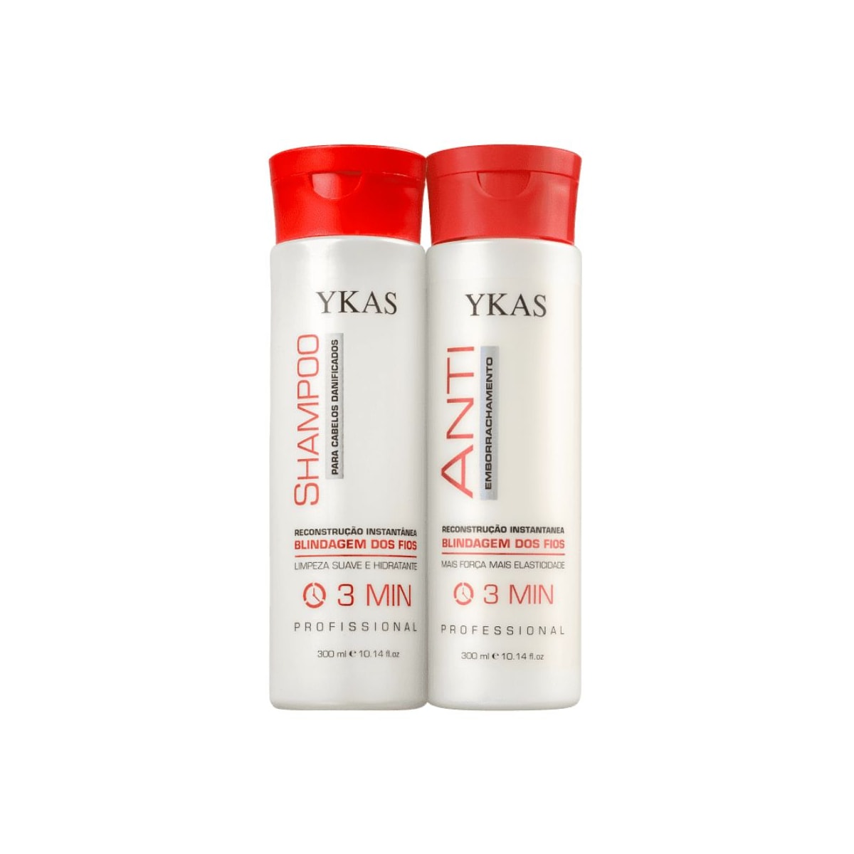 Kit Ykas 3 Minutos Shampoo 300 ml + Anti Emborrachamento 300 ml Kit Ykas 3 Minutos Shampoo 300 ml + Anti Emborrachamento 300 ml