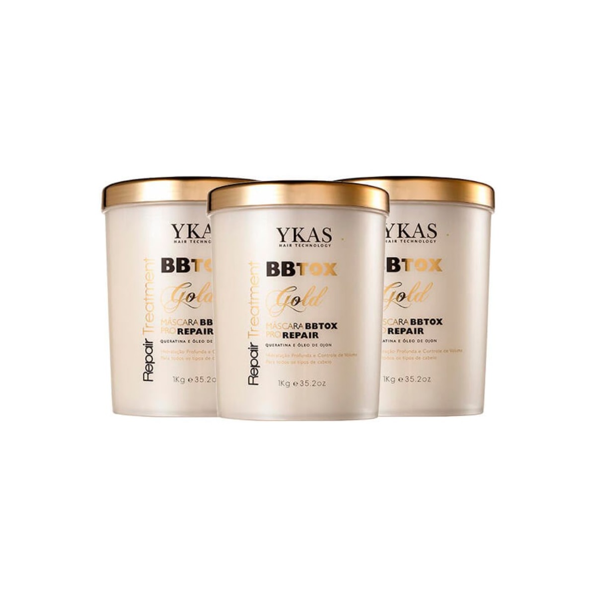 Kit Ykas BBtox Capilar Pro Repair Máscara (3 x 1 Kg)