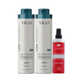 Kit Ykas Botanic Escova Progressiva Formol Free (2 x 1 Litro) + Fabulous All In One