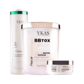 Kit Ykas Botox Capilar 1 Kg + Citric 1 Kg + Máscara Verniz 250 g