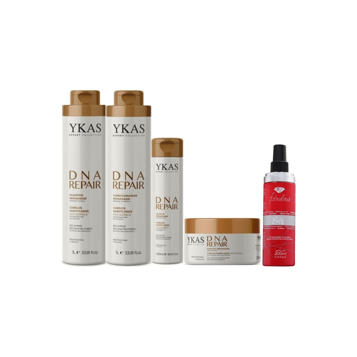 Kit Ykas Dna Repair Completo Grande + Fabulous All In One Kit Ykas Dna Repair Completo Grande + Fabulous All In One