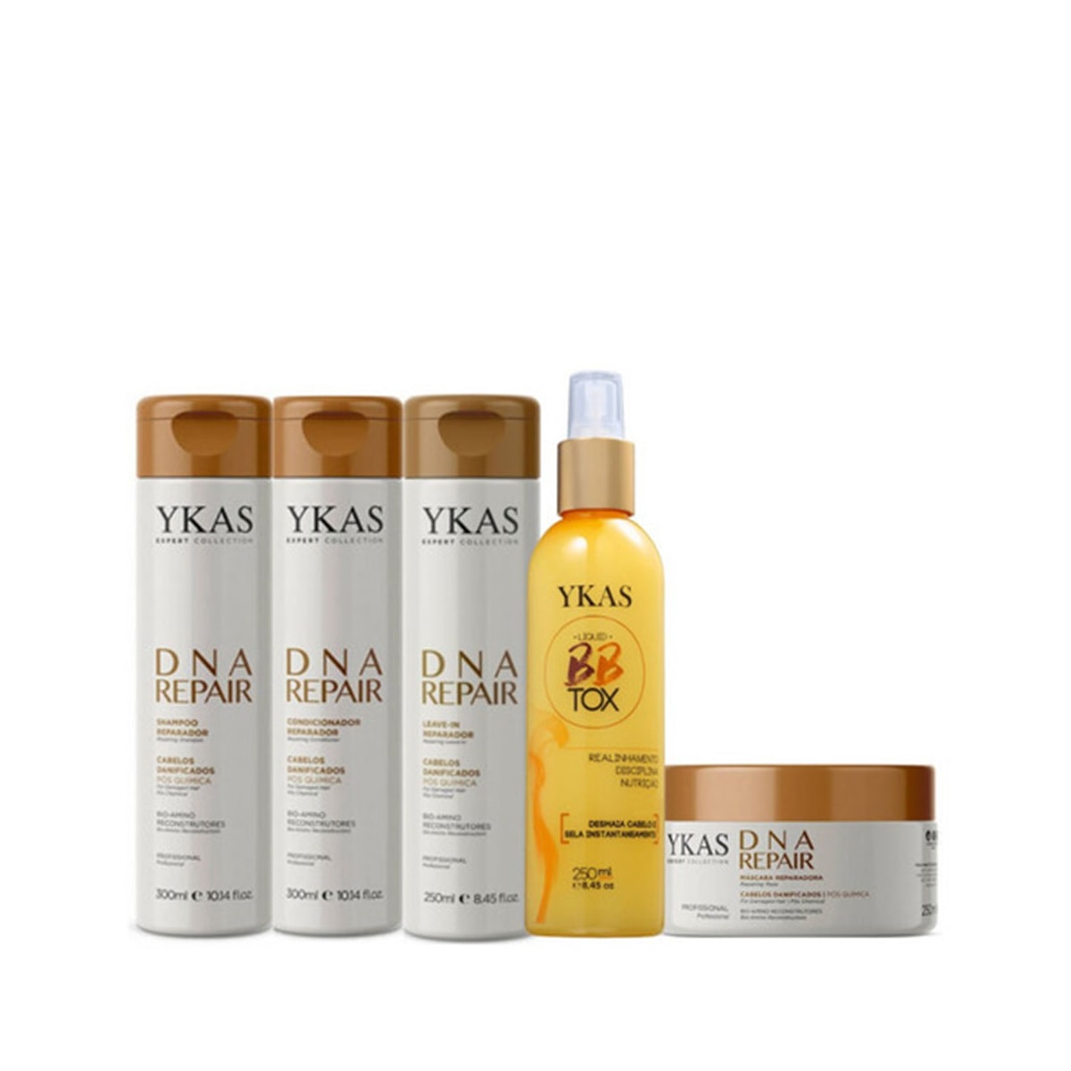 Kit Ykas Dna Repair Completo Pequeno + Botox Capilar Líquido