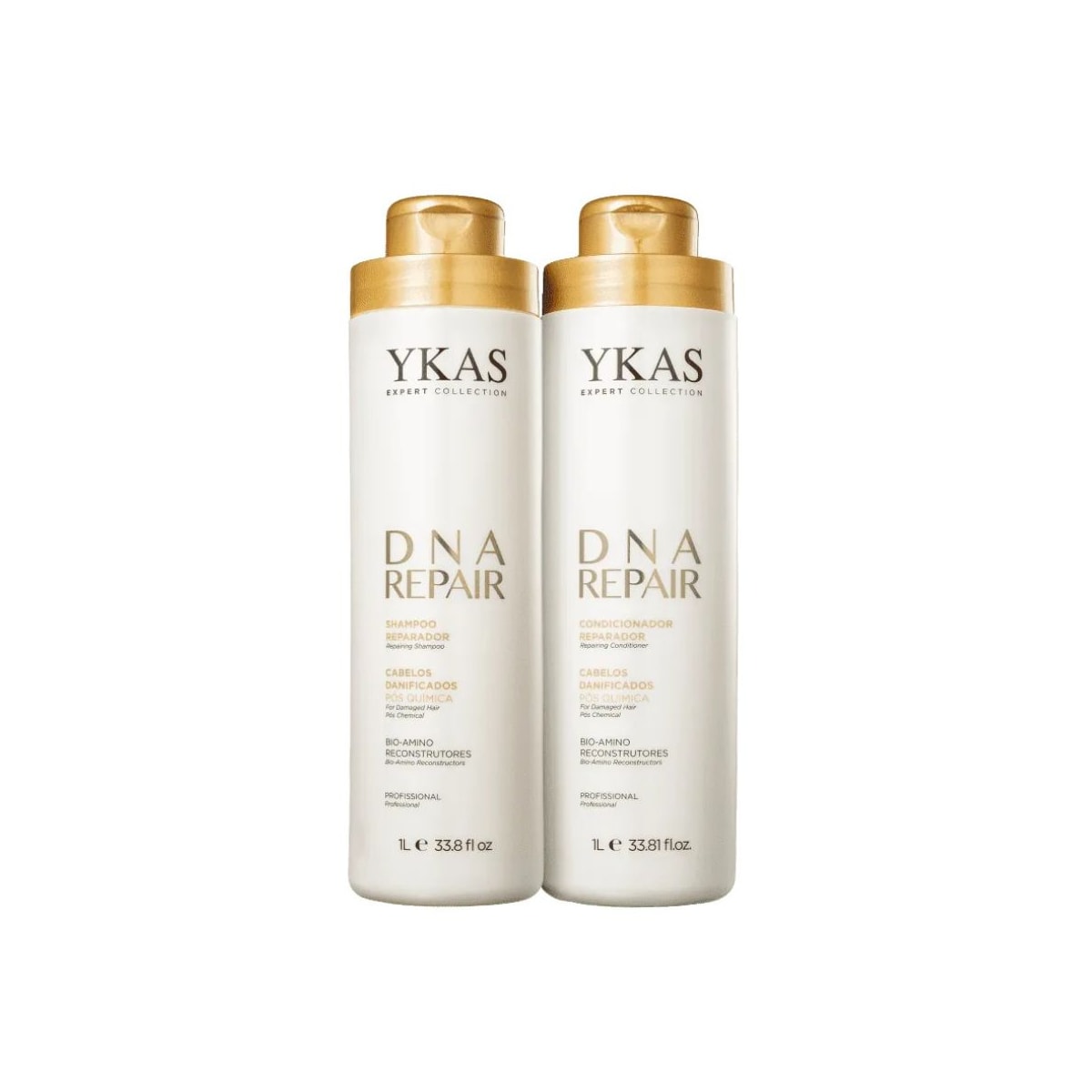 Kit Ykas Dna Repair Shampoo + Condicionador 1 Litro Kit Ykas Dna Repair Shampoo + Condicionador 1 Litro