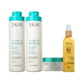 Kit Ykas Equilibrium System Grande Completo + Ykas BBtox Líquido Desmaia Cabelo 250 ml