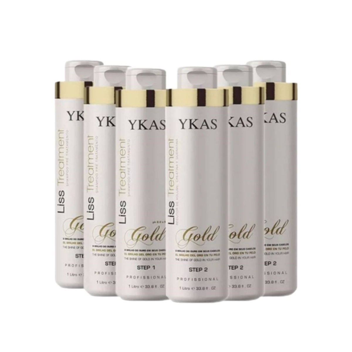 Kit Ykas Escova Progressiva Ouro 3 (2 x 1 Litro) Kit Ykas Escova Progressiva Ouro 3 (2 x 1 Litro)
