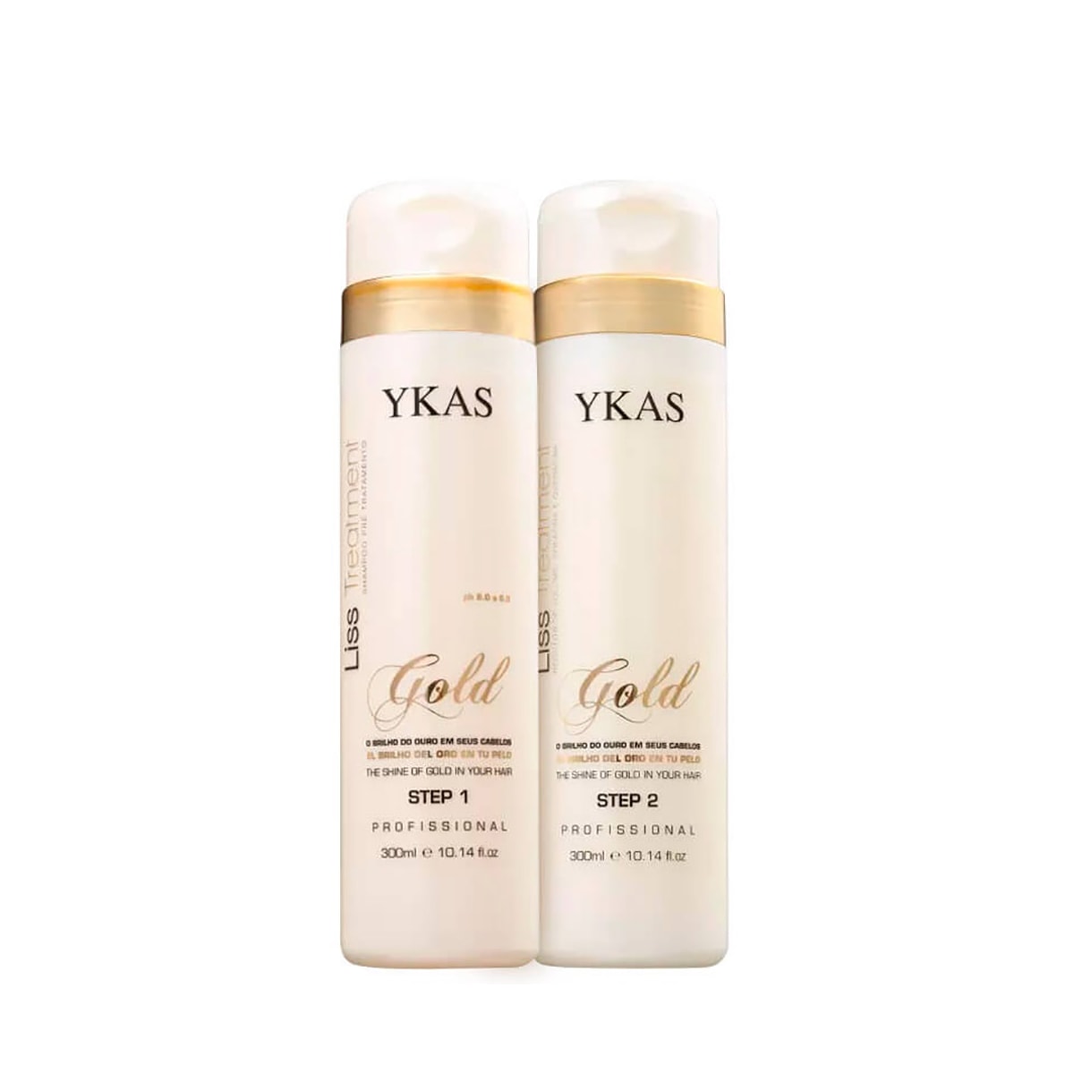 Kit Ykas Gold Escova Progressiva Ouro (2 x 300 ml)