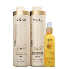 Kit Ykas Gold Progressiva (2 x 1 Litro) + Bbtox Líquido 250 ml