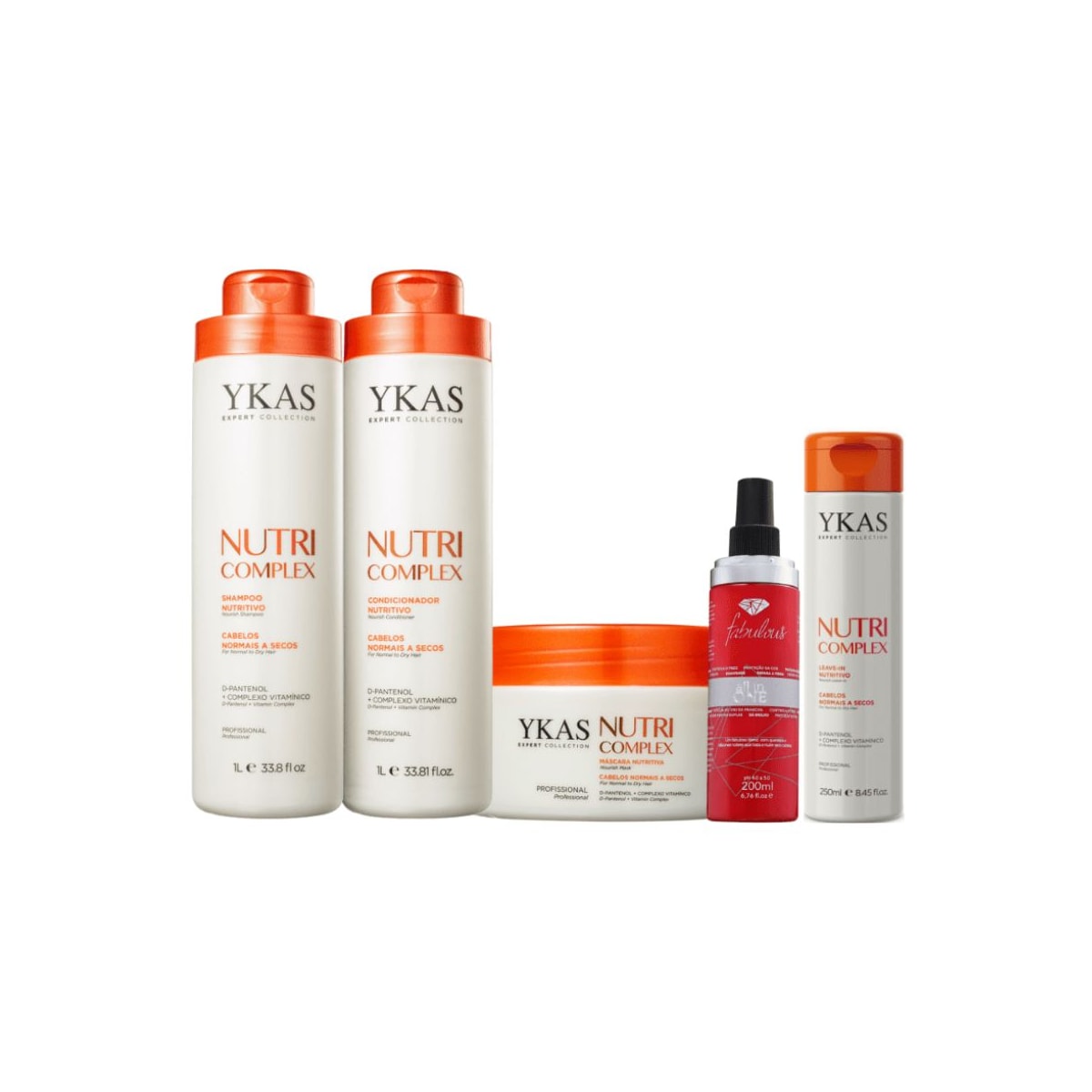 Kit Ykas Nutri Complex Grande Completo + Fabulous All In One 200 ml Kit Ykas Nutri Complex Grande Completo + Fabulous All In One 200 ml
