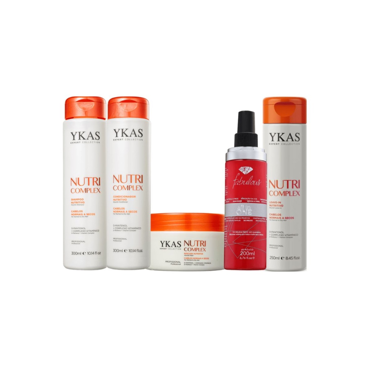Kit Ykas Nutri Complex Pequeno Completo + Fabulous All In One 200 ml Kit Ykas Nutri Complex Pequeno Completo + Fabulous All In One 200 ml